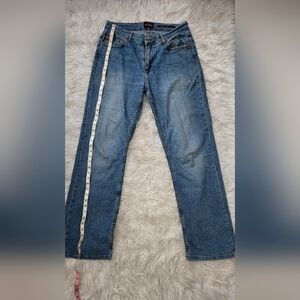 Classic Medium Wash Straight Leg Denim Jeans